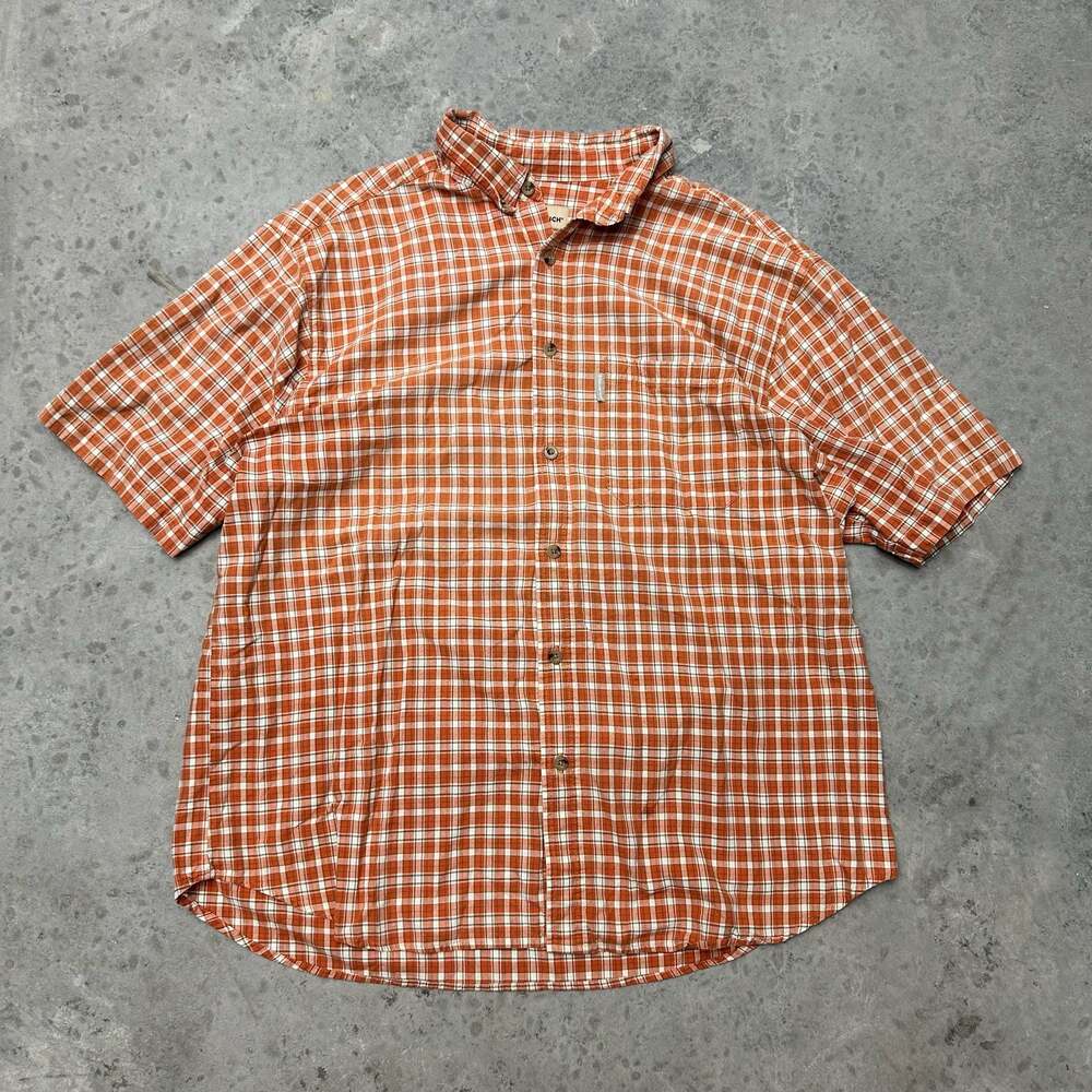 Woolrich Men's Plaid Short Sleeve Button Down - XL